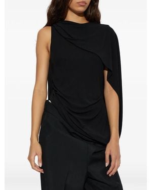 Alexander Wang Asymmetrical Draped Top - Black