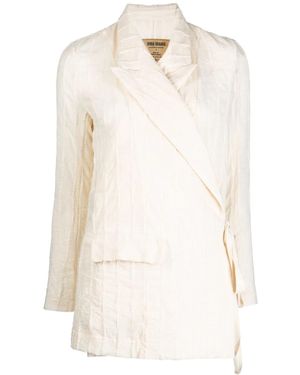 Uma Wang Blazer Cruzado - Blanco