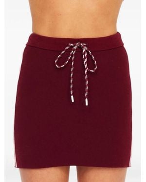 The Upside Mini Zelma Side-Stripe Skirt - Red