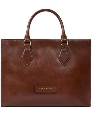 The Bridge Leather Tote Bag - Brown