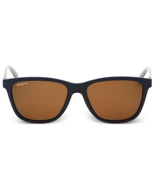 Ferragamo Logo-Detail Sunglasses - Blue