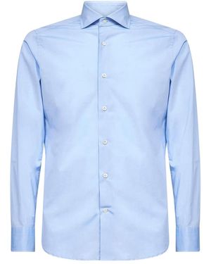 D4.0 Buttoned Long-Sleeve Shirt - Blue
