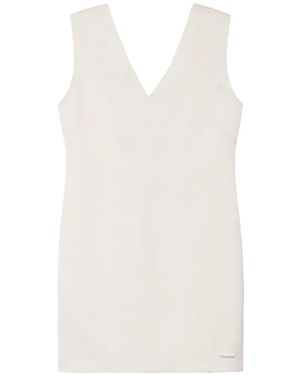 Calvin Klein V-Neck Sleeveless Dress - White