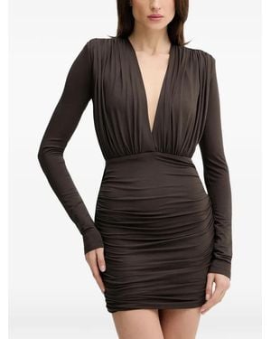 La Mania Jesse シャーリング ミニドレス - ブラック