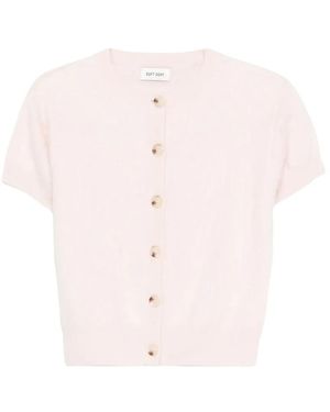 Soft Goat Cardigan À Effet Brossé - Pink