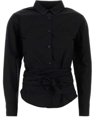 GIMAGUAS Ashley Wrap-Waist Shirt - Black