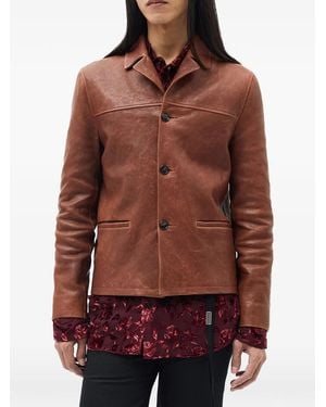 Ann Demeulemeester Pareli Leather Jacket - Red