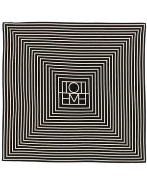 TOTEME Signature Seidenschal Mit Monogramm - Schwarz