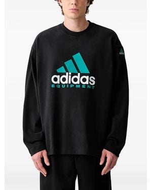 adidas Camiseta Equipment Con Logo - Negro
