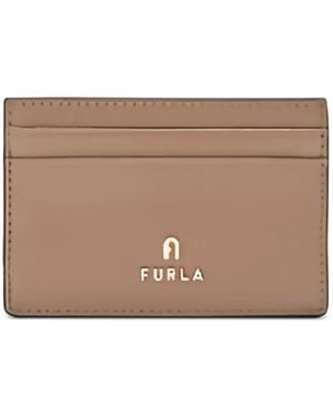 Furla Logo-Plaque Card Holder - Brown