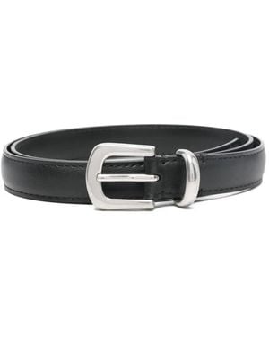 The Row Ceinture Ring En Cuir - Black