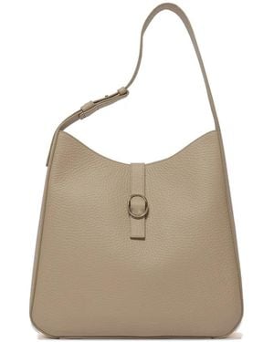 Orciani Gea Ring-Detail Shoulder Bag - Natural
