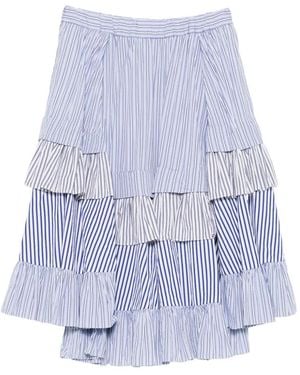Comme des Garçons Cotton Midi Skirt - White