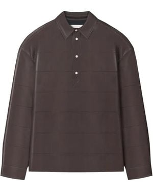 Nanushka Mateo Long-Sleeves Polo Shirt - Brown