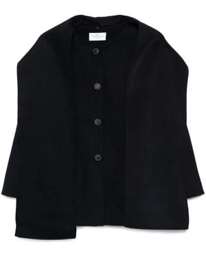 The Dynamis Studio Button-Fastening Wool Jacket - Black