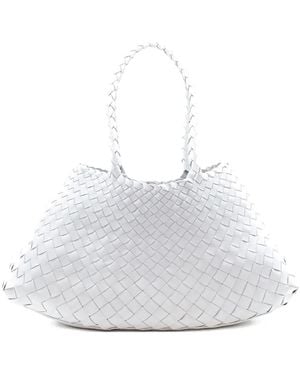 Dragon Diffusion Big Santa Croce Woven Tote Bag - White