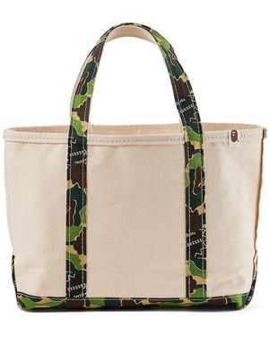 SAINT Mxxxxxx X A Bathing Ape Tote Bag - Natural