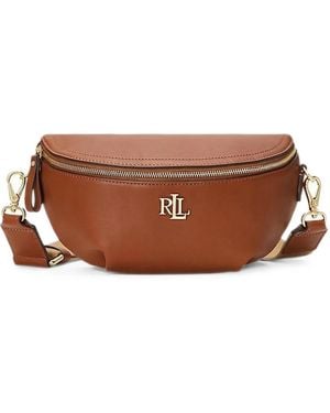 Ralph Lauren Marcy Logo-Plaque Belt Bag - Brown