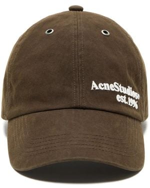 Acne Studios Logo-Embroidered Baseball Cap - Brown