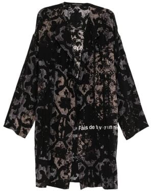 Yohji Yamamoto Baroque Collarless Coat - Black