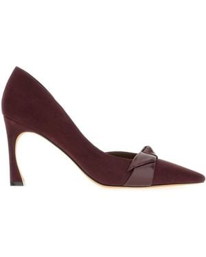 Alexandre Birman 90Mm Suede Court Shoes - Brown