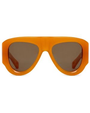 Jacques Marie Mage Barclay Sonnenbrille Mit Oversized-Gestell - Orange