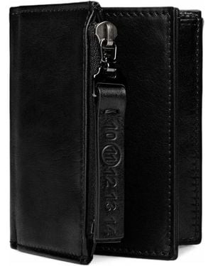 Maison Margiela Leather Zip Wallet - Black