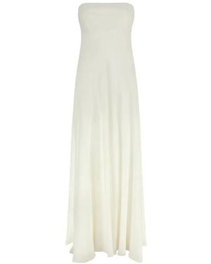 Giovanni bedin Off-The-Shoulder Silk Dress - White