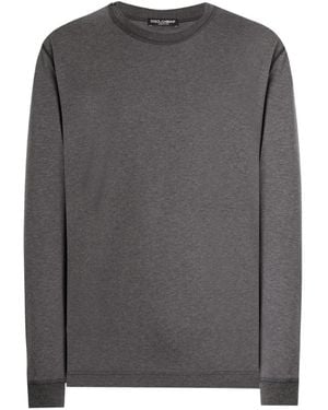 Dolce & Gabbana Cotton Long-Sleeve T-Shirt - Grey