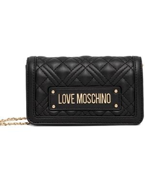 Love Moschino Quilted Chain-Strap Mini Bag - Black
