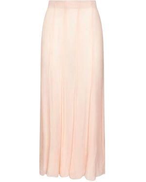 Chloé Nude Silk Muslin Fluid Maxi Skirt - Pink