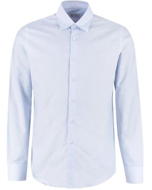 THE (Alphabet) Oxford Cotton Shirt - Blue