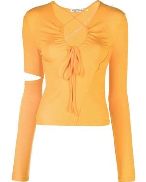 ANDERSSON BELL Cut-Out Long-Sleeve Top - Orange