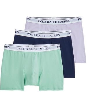 Polo Ralph Lauren Logo-Waistband Boxers (Pack Of Three) - Blue