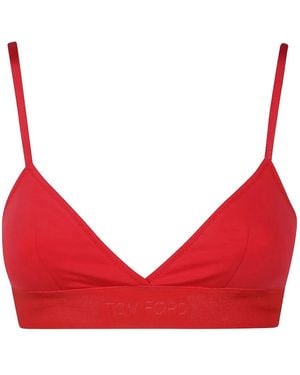 Tom Ford Triangle-Cup Bra - Red