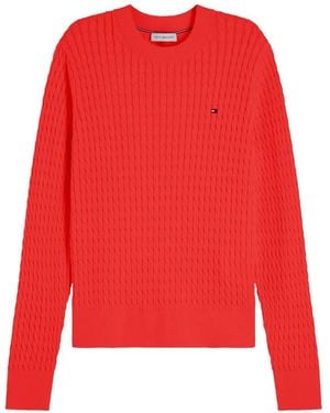 Tommy Hilfiger Cable-Knit Jumper - Red