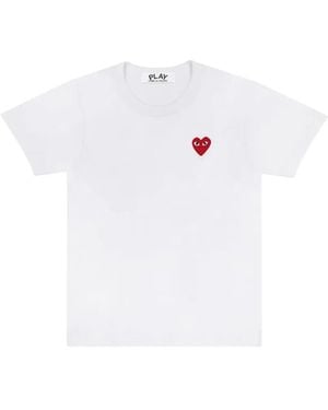 COMME DES GARÇONS PLAY Heart-Patch T-Shirt - White