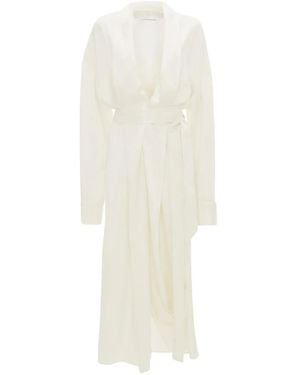 Victoria Beckham Wrap-Detail Midi Dress - White