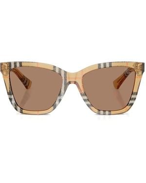 Burberry Check-Pattern Sunglasses - Pink