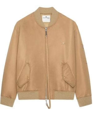 Courreges Veste Bomber À Logo Brodé - Neutre