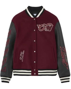 Off-White c/o Virgil Abloh C/O Ac Milan Varsity Jacket - Red
