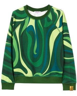 PUCCI Sweatshirt Mit Marmo-Print - Grün