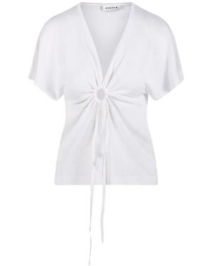 P.A.R.O.S.H. Top con anilla lazada - Blanco