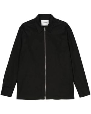 Jil Sander Zip-Up Shirt Jacket - Black