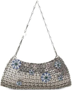 Rabanne 1969 Rhinestone-Embellished Clutch Bag - Grey
