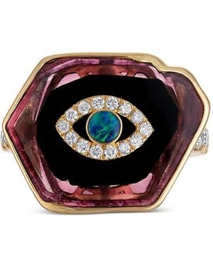 Eden Presley Bague Divine Eye À Pierres Variées - Rose