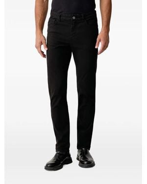 Trussardi Logo-Patch Slim-Fit Jeans - Black