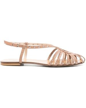 Anna F. Camelia Studded Sandals - Pink