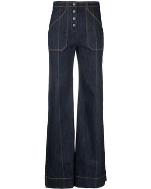 Cinq À Sept Long Benji Cotton Jeans - Blue