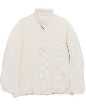 Homme Plissé Issey Miyake Chaqueta MC: September plisada - Blanco